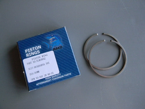 TLHU0042 PISTON RING SET = : 56MM Husqvarna 395  OEM = 503-289035