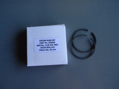 TLST0049  PISTON RING SET = 36MM : STIHL 010  OEM = 1120-034-3001